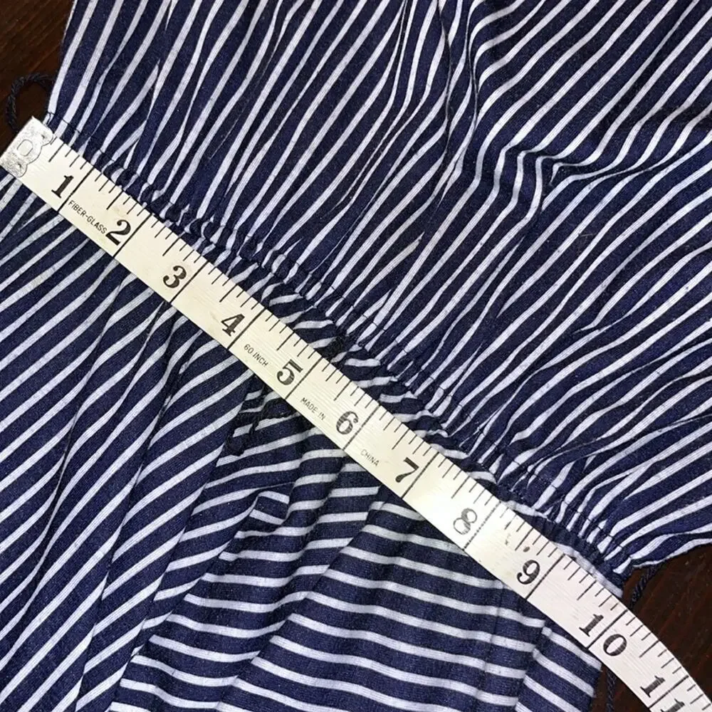 Vintage dress | dress with red white and blue stripes a - Picture 9 of 10
